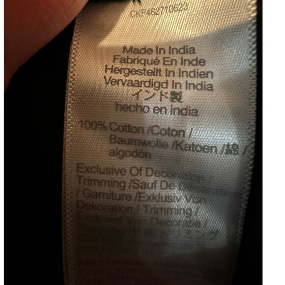 Madewell Women's The Melody Smocked Cotton Midi Dress Black Size XL NWT - Picture 4 of 6